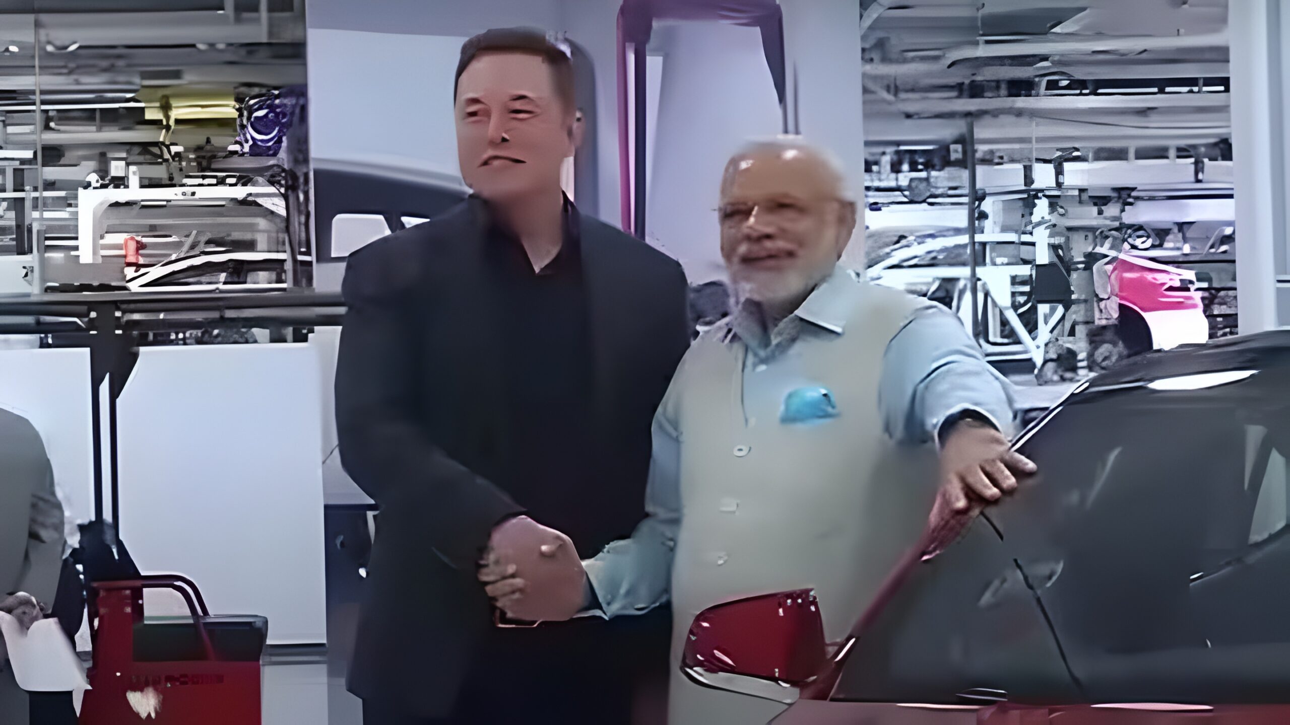 Elon Musk and Narendra Modi